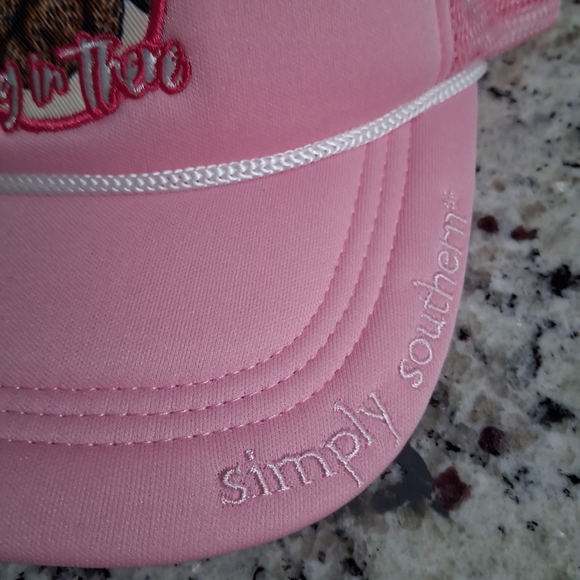 Simply Southern Pink Sloth Mesh Hat - Picture 4 of 5
